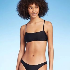 Xhilaration Juniors Bralette Bikini Top Black Small